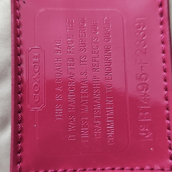 Coach Tan and Pink Signature Tote - Picture 4 of 16